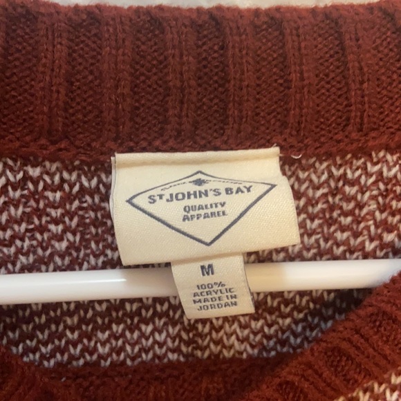 St. John’s Bay Red and White Plaid Christmas Holiday Sweater - Picture 8 of 11